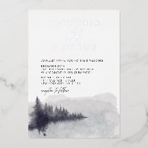 Minimalistisches Silber Schwarz-weiße Hochzeit