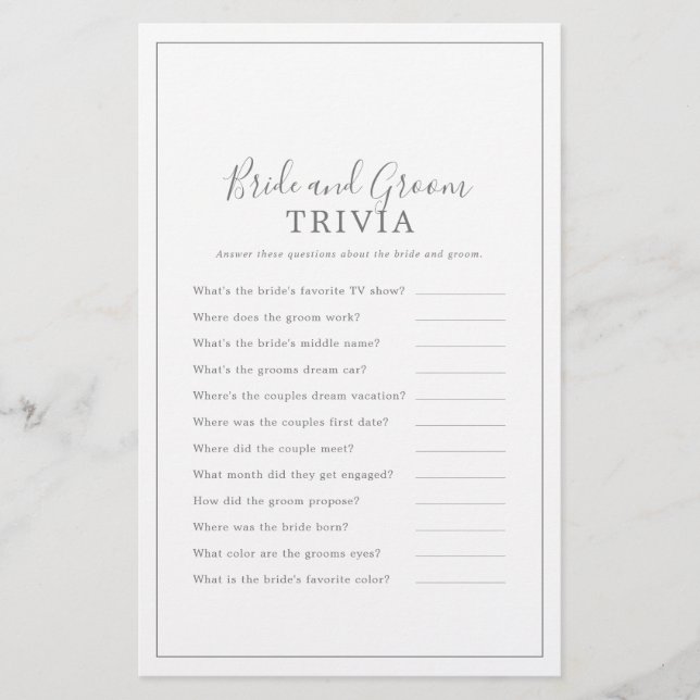 Minimalistisches Silberbrillen- und Gräuel-Trivial Flyer (Vorne)