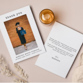 Minimalistisches Simple Abschluss Foto Vielen Dank Mitteilungskarte