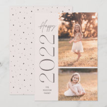 Minimalistisches Simple Elegant Happy 2022 Zwei-Fo