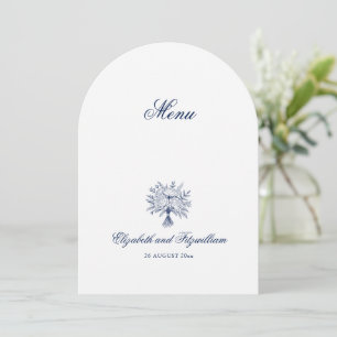 Minimalistisches skizziertes Bridal Bouquet Weddin Einladung