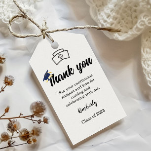 Minimalistisches Skript danke Ihnen Nurse Graduati Geschenkanhänger