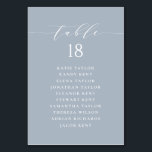 Minimalistisches Skript Dusty Blue Wedding Plan Tischnummer<br><div class="desc">Lassen Sie sich von unseren Tischkarten mit minimalistischer Typografie ganz nach Ihren Wünschen verwöhnen. Diese modernen Tischkarten wurden so konzipiert, dass sie sich nahtlos mit jedem Dekor harmonieren und bieten eine stilvolle und persönliche Touch für Ihren besondere Anlass. Ob Hochzeit, Geburtstag, Abschluss, Babydusche oder ein anderes unvergessliches Ereignis, unsere Tischkarten...</div>