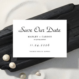Minimalistisches Skript Einfache Hochzeit Save The Date