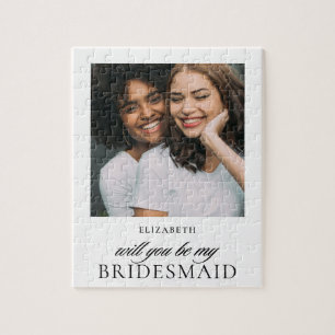 Minimalistisches Skript Foto Bridesmaid Vorschlag