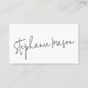 Minimalistisches Skript für  Vorlagen Visitenkarte