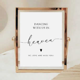 Minimalistisches Skript in Love Memory Wedding Sig Poster