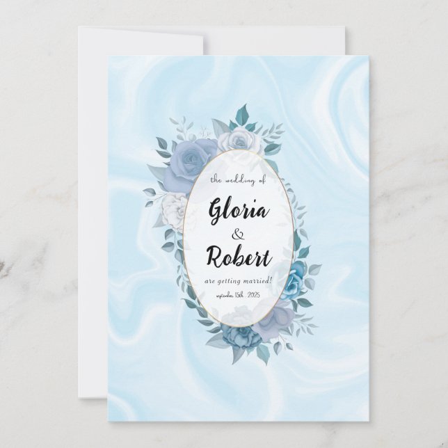 Minimalistisches Skript Lässige Einladung zur Hoch (Vorderseite)