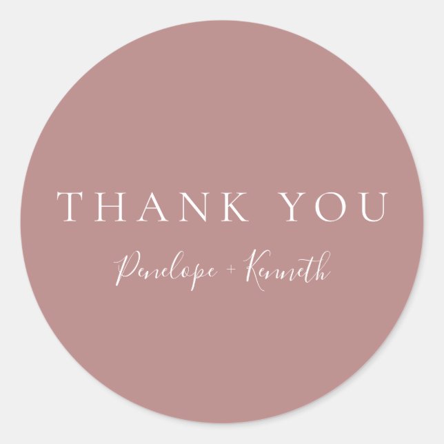 Minimalistisches Skript Moderne, maßgeschneiderte  Runder Aufkleber (Vorderseite)