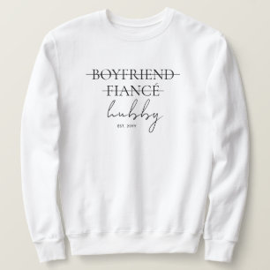 Minimalistisches Skript Moderner Ehemann Sweatshirt