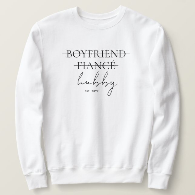 Minimalistisches Skript Moderner Ehemann Sweatshirt (Design vorne)