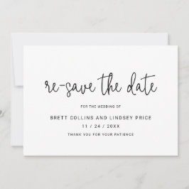 Minimalistisches Skript Modernes Schwarzes Ändern  Ankündigung