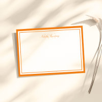 Minimalistisches Skript Orange Two Border Monogram