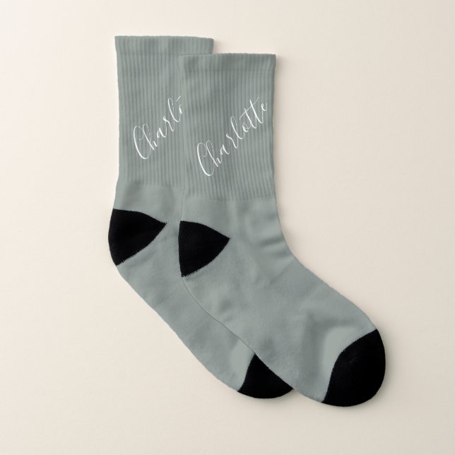 Minimalistisches Skript Personalisiert Name Sage G Socken (Paar)