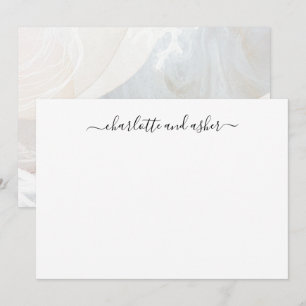 Minimalistisches Skript Personalisierte Paare Note Mitteilungskarte