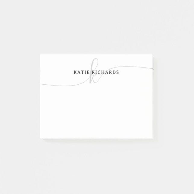 Minimalistisches Skript Post-it Klebezettel (Vorderseite)