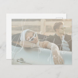 Minimalistisches Skript Save the Date Einladung Po