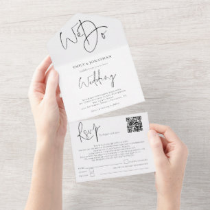 Minimalistisches Skript Wir erstellen QR-Code Hoch All In One Einladung