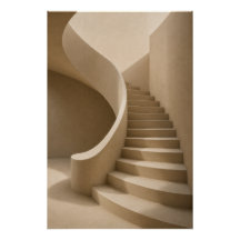 Minimalistisches skulpturales Treppenhaus-Wandkuns