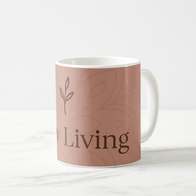 Minimalistisches "Slow Living"  Kaffeetasse (VorderseiteRechts)