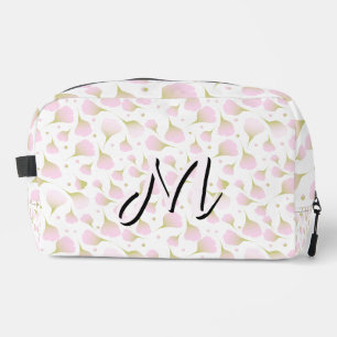 Minimalistisches Soft-Pastell-Rosa-Initial Waschbeutel