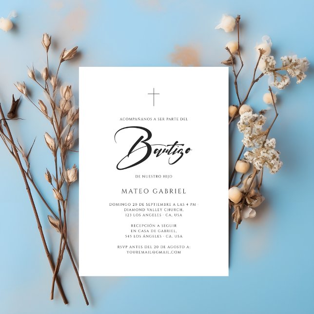 Minimalistisches Spanisches Elegante Invitación de Einladung (Von Creator hochgeladen)