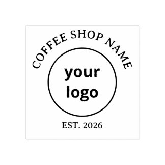 Minimalistisches Spezialitäten-Kaffeehaus-Logo Hol Gummistempel
