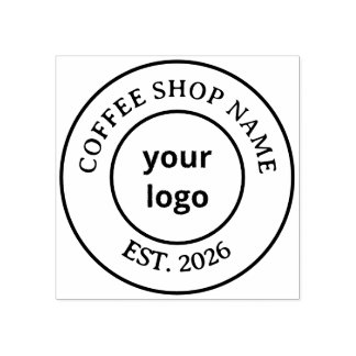 Minimalistisches Spezialitäten-Kaffeehaus-Tasselog Gummistempel