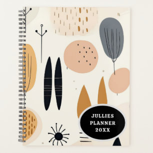 Minimalistisches Spiralheft im Boho-Stil Planer