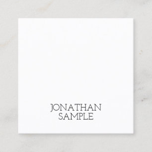 Minimalistisches Square Design Modernes Elegantes  Quadratische Visitenkarte