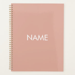 Minimalistisches staubiges rosa individuelles Jahr Planer