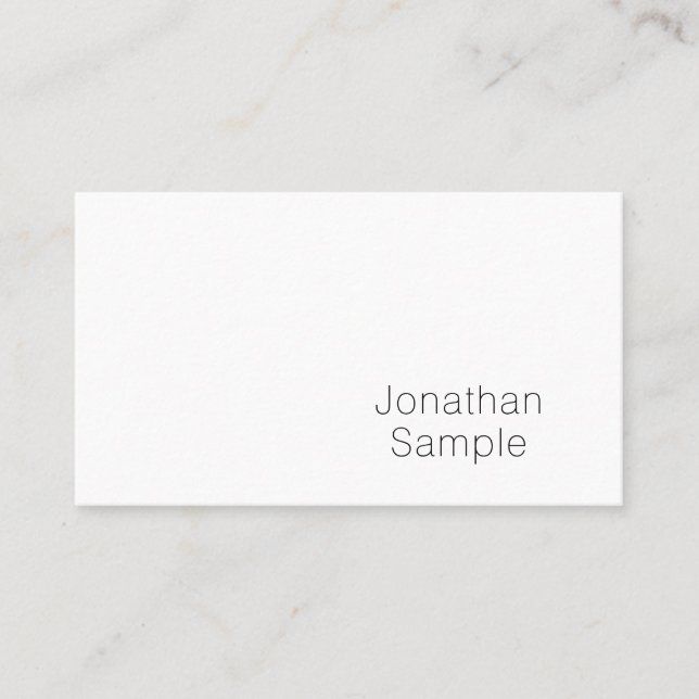 Minimalistisches, stilvolles Grafikdesign Beruflic Visitenkarte (Vorderseite)