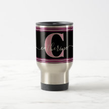 Minimalistisches stilvolles Monogramm Name Schwarz