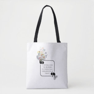 Minimalistisches Stoiner PEACE-Illustriertes Zitat Tasche