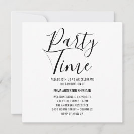 Minimalistisches stylisches Script Black & White G Save The Date