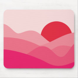 Minimalistisches Sun Pink Mousepad