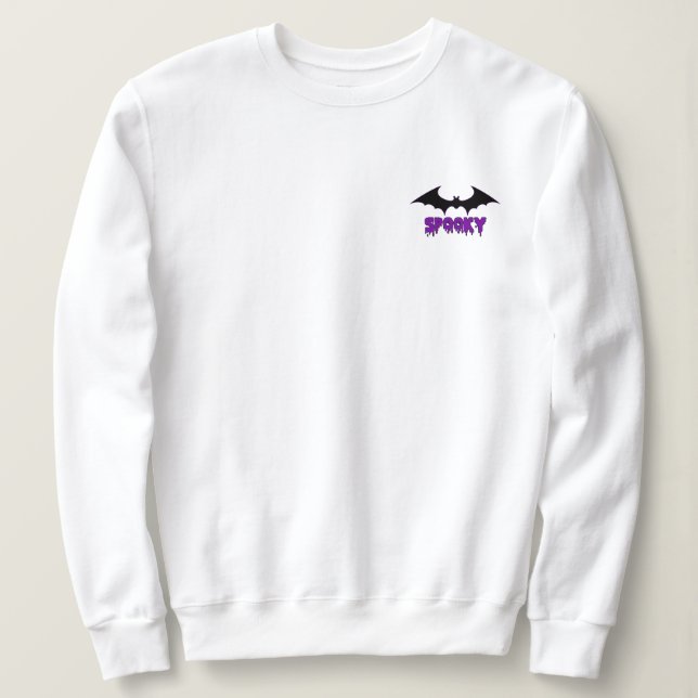 Minimalistisches Sweatshirt "Spooky Bat" (Design vorne)