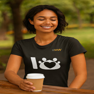 Minimalistisches T-Shirt für Tierliebhaber   Einfa