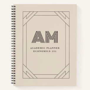 Minimalistisches Taupe-Beige-Geometrisches Eigenes Notizbuch