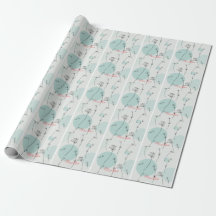 Minimalistisches Teal-Löwenzahnsamen-Geschenkpapie
