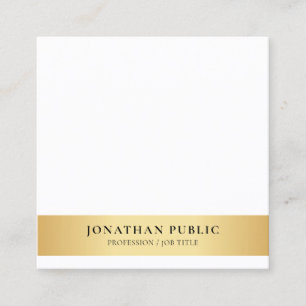 Minimalistisches Template aus Gold Beruflich Quadratische Visitenkarte