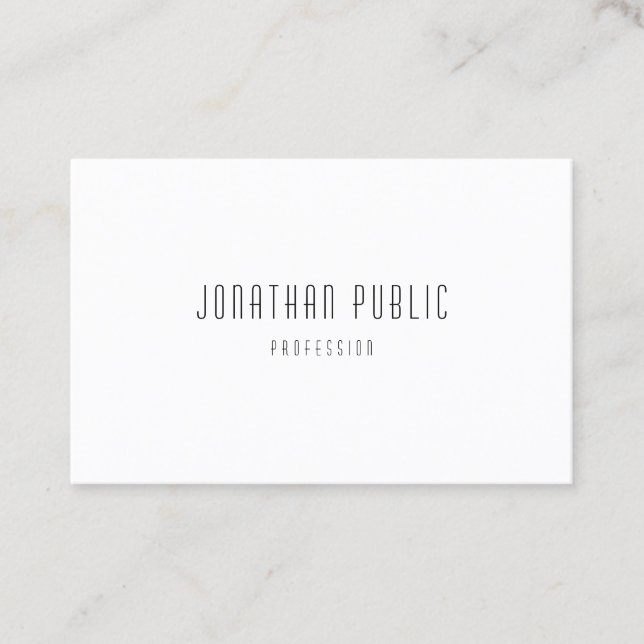 Minimalistisches Template Elegant Beruflich modern Visitenkarte (Vorderseite)