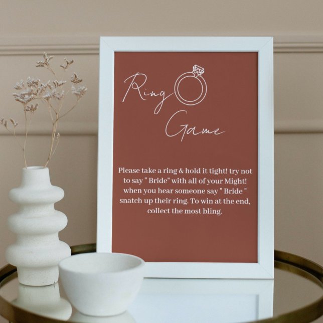 Minimalistisches Terracotta-Ringspiel heißt nicht  Poster (Von Creator hochgeladen)