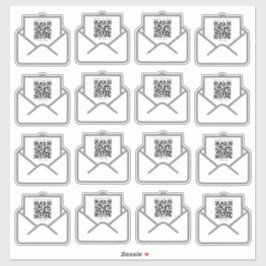 Minimalistisches Thema Kundenbetreuung QR-Verlobun Aufkleber