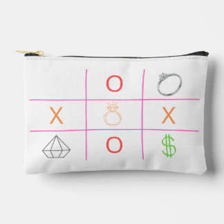 Minimalistisches Tic Tac Toe-Täschchen Zubehörtasche