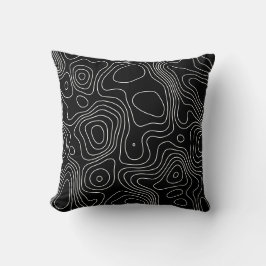 Minimalistisches topographisches Nadelkissen Kissen