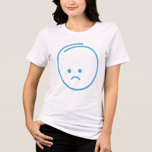 Minimalistisches Traurigkeitszeichen Tri-Blend Shirt