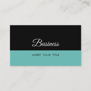 Minimalistisches Trendy Elegante Aquamarine Busine Visitenkarte