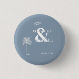 Minimalistisches tropisches Hochzeitstod Button