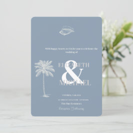 Minimalistisches tropisches Hochzeitstod Einladung